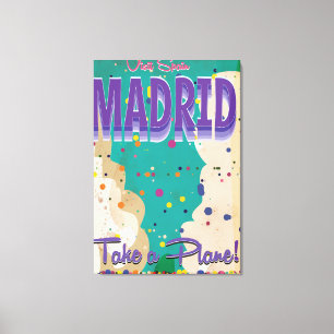 Madrid,Spanien Vintage Urlaubsposter Leinwanddruck