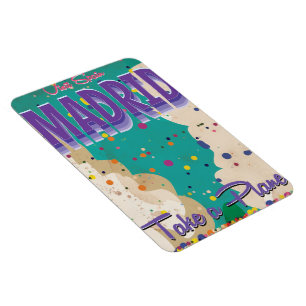 Madrid,Spanien Vintage Urlaubsposter Magnet