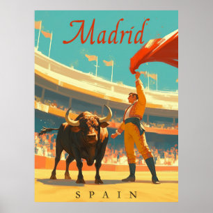 Madrid, Spanien - Vintager Charme Poster