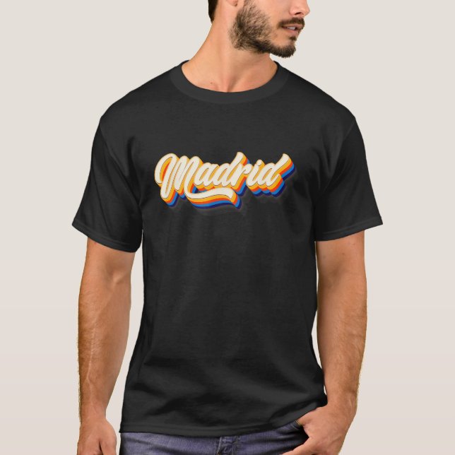 Madrid Spanien Vintager Madrid T-Shirt (Vorderseite)
