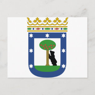 Madrid Spanien Wappen Postkarte