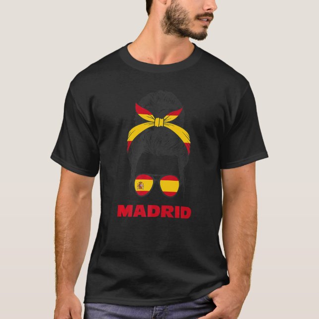 Madrid Spanischer Stadturlaub Spanien FlaggenPremi T-Shirt (Vorderseite)
