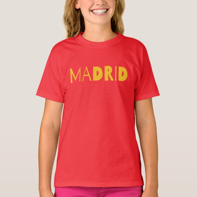 Madrid Spanish city typography logo design. T-Shirt (Vorderseite)