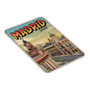 Madrid Stadt Spanien Vintage Reisemitbringsel, Ges Magnet