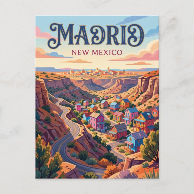 Madrid USA Postkarte (Vorderseite)
