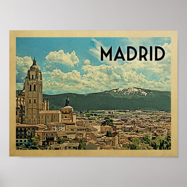Madrid Vintage Travel Poster (Vorne)