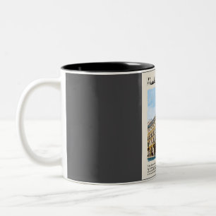 Madrid Vintage Wasserfarben Reise Zweifarbige Tasse