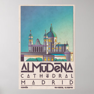Madrid Wandkunst Almudena Kathedrale Silhouette Poster