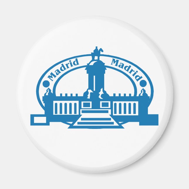 Madrider Briefmarke Magnet (Vorne)