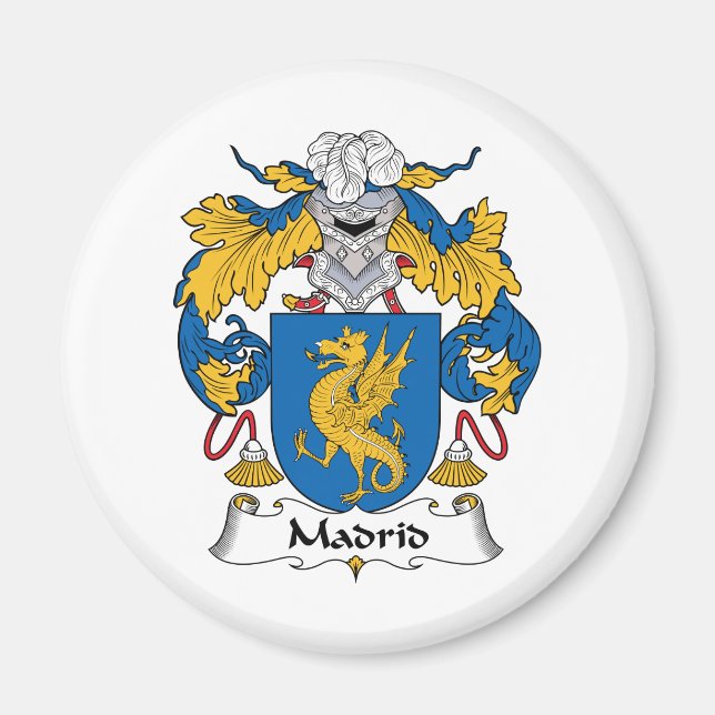 Madrider Familienwappen Magnet (Vorne)
