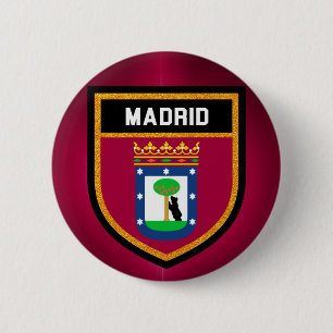 Madrider Flagge Button
