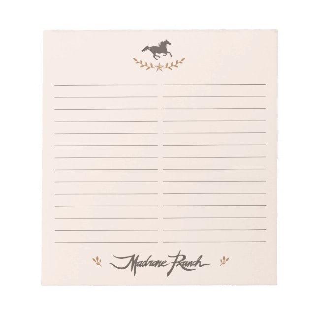 Madrone Ranch Notepad 2 Notizblock (Vorderseite)