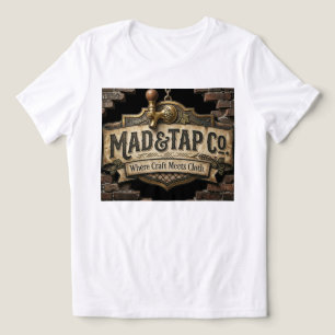 MadTapCo Logo T-Shirt   Vintage Brauerei-Schild Tri-Blend Shirt