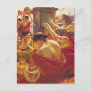 Madura-Frauen am Springbrunnen Postkarte