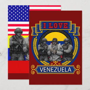 Maduro bei lustigem US-Sting live gefasst Feiertagskarte