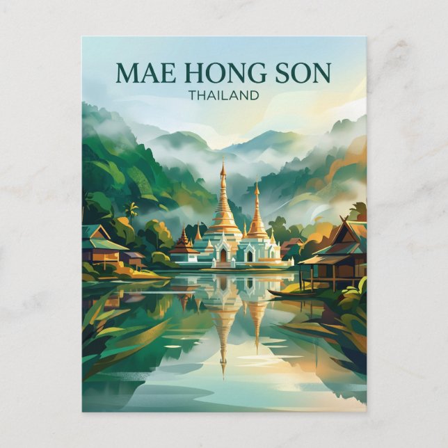 Mae Hong Son Thailand Postkarte (Vorderseite)