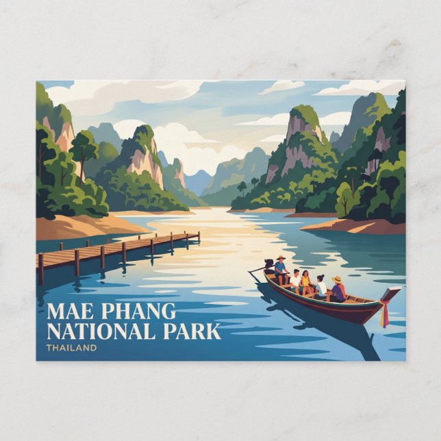 Mae Phang Nationalpark Thailand Postkarte (Vorderseite)
