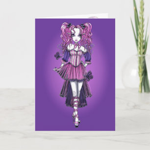 "Maegan" Rosa Valentine Fairy Art Card Feiertagskarte