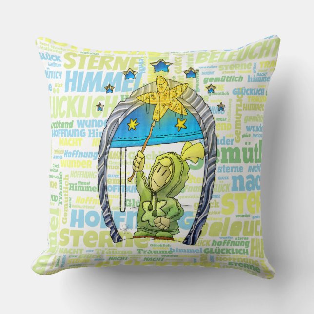 Mael - Glückliche Stern /  Kissen (Vorderseite)