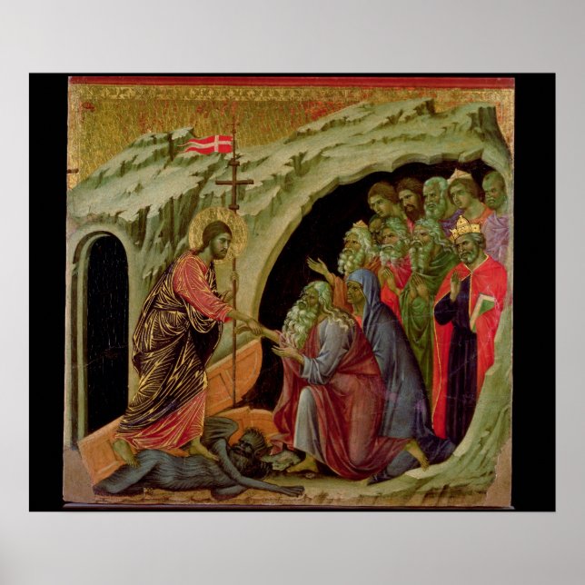Maesta: Abstieg in Limbo, 1308-11 Poster (Vorne)