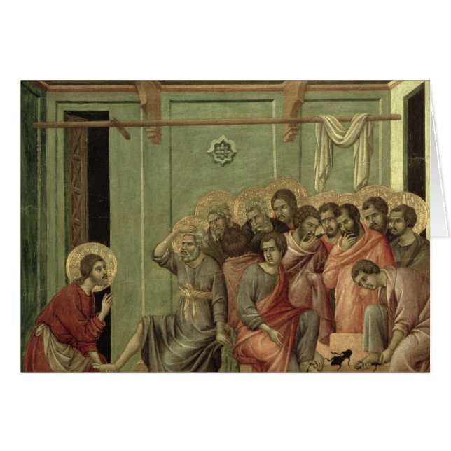 Maesta: Christus, der die Füße der Schüler wäscht (Vorderseite (Horizontal))