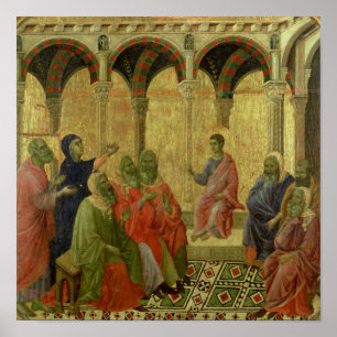 Maesta: Christus unter den Ärzten, 1308-11 Poster