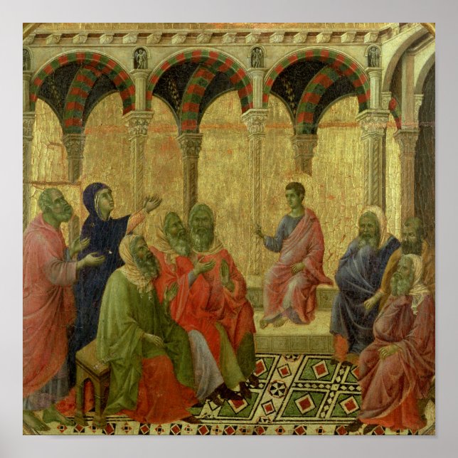 Maesta: Christus unter den Ärzten, 1308-11 Poster (Vorne)