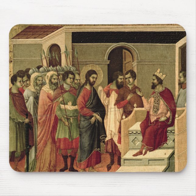 Maesta: Jesus vor Herod, 1308-11 Mousepad (Vorne)