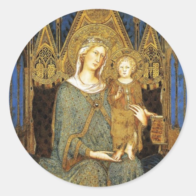 MAESTA, JUNGFRAU MIT KINDERN RUNDER AUFKLEBER (Vorderseite)
