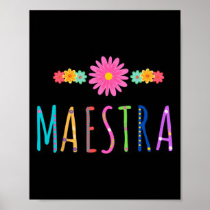 Maestra Cinco De Mayo Spanisch Mexikanisch Lehrer Poster