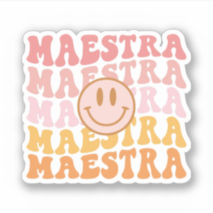 Maestra Geschenk, Spanischer Lehrer Aufkleber