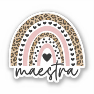 Maestra Rainbow, Geschenk des spanischen Lehrers Aufkleber