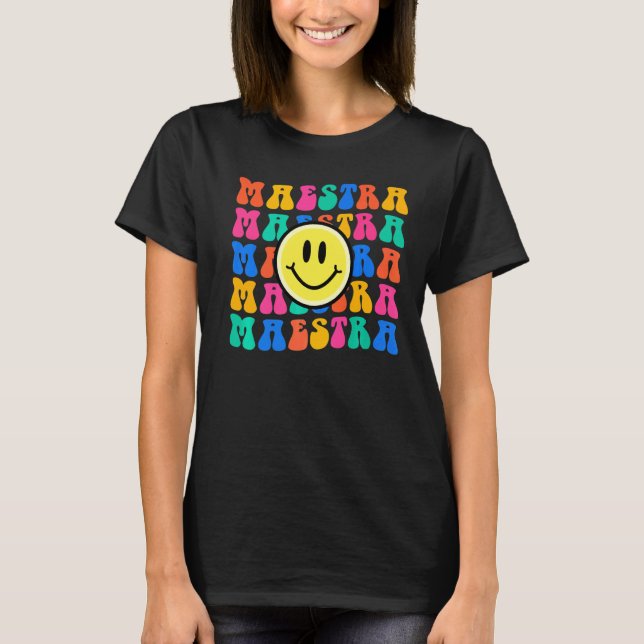 Maestra Spanish Teacher Back to School   T-Shirt (Vorderseite)