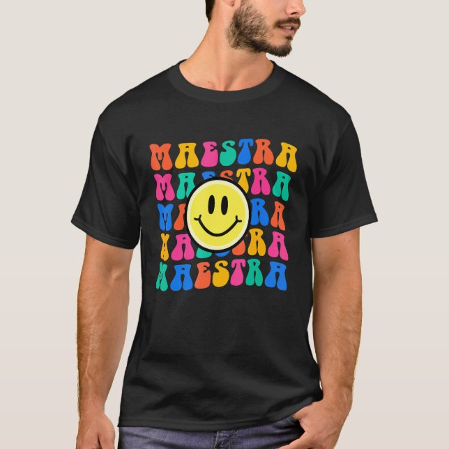 Maestra Spanish Teacher Back to School T-Shirt (Vorderseite)