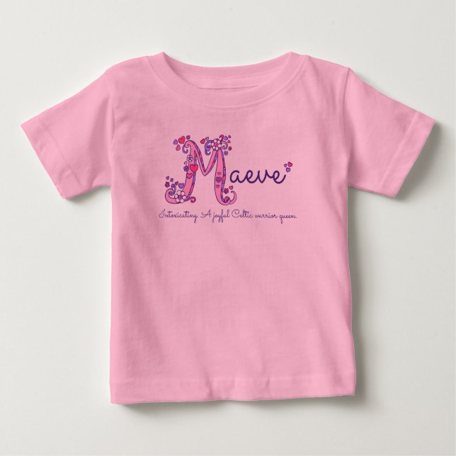 Maeve Name und Bedeutung von Baby Girls Bekleidung Baby T-shirt (Vorderseite)