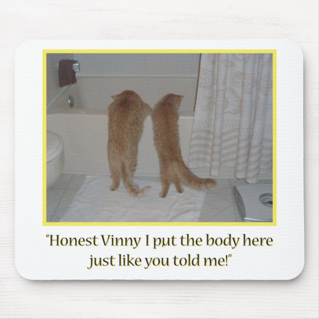 Mafia Cats Spaß Mousepad (Vorne)