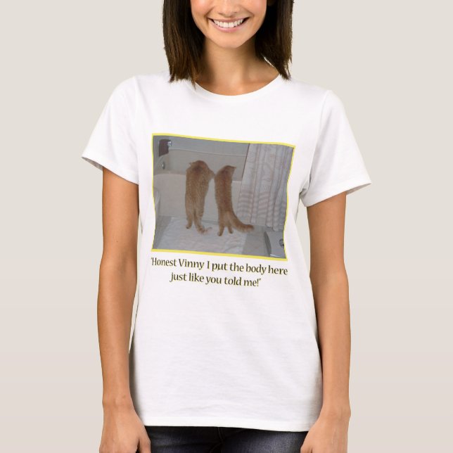 Mafia Cats Spaß T-Shirt (Vorderseite)