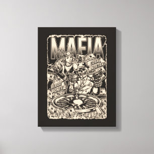 Mafia King of Crime Canvas Print Leinwanddruck