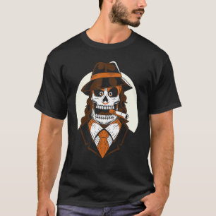Mafia Skull Tag des Todes mexikanischen Halloween T-Shirt