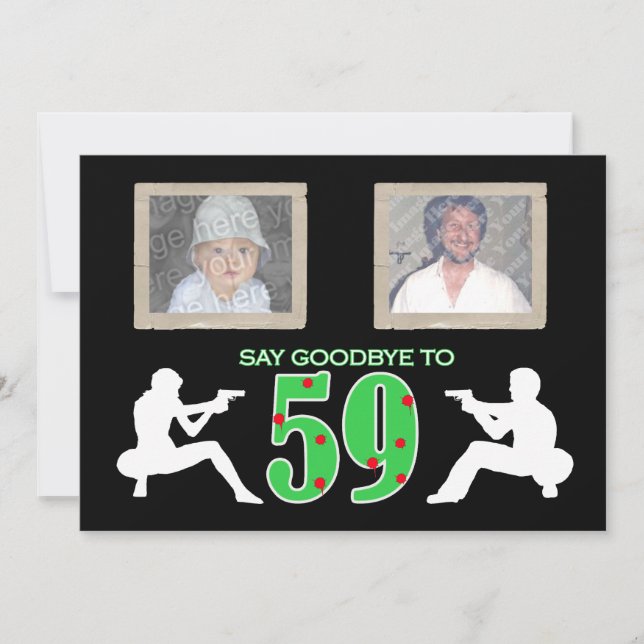 Mafia Style Foto 60. Geburtstagsfeier Einladung (Vorderseite)