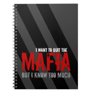 Mafia und Facebook Addicts Parody Joke Satire Notizblock