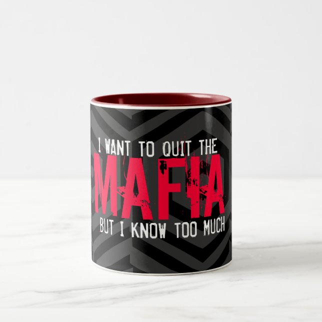 Mafia und Facebook Addicts Tasse (Mittel)