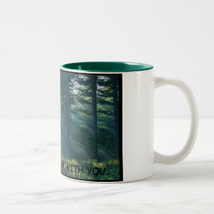 mag der Wald mit Ihnen - Parodie sein Zweifarbige Tasse