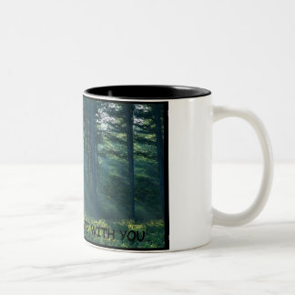mag der Wald mit Ihnen sein Zweifarbige Tasse