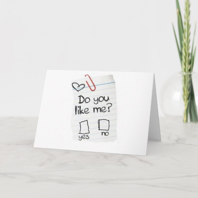 "MAG DU MICH?" ICH LIEBE MEIN BESTES FREUND "YOU"! KARTE (Vorderseite)