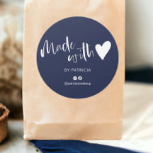 Mag mit Liebe Skript minimalistisch Marine blau