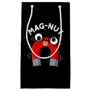 Mag-nut Funny Magnet Pun Dark BG Kleine Geschenktüte
