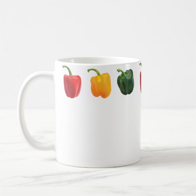 Mag Schotenpaprika Gelb Rot Grün Paprika Wirklich  Kaffeetasse (Links)