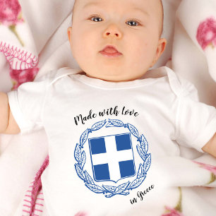 Mag with Liebe in Griechenland / griechische Fahne Baby Strampler
