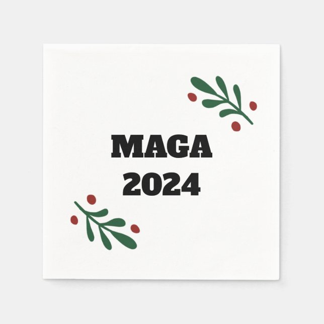 MAGA 2024 Weihnachten Serviette (Vorderseite)